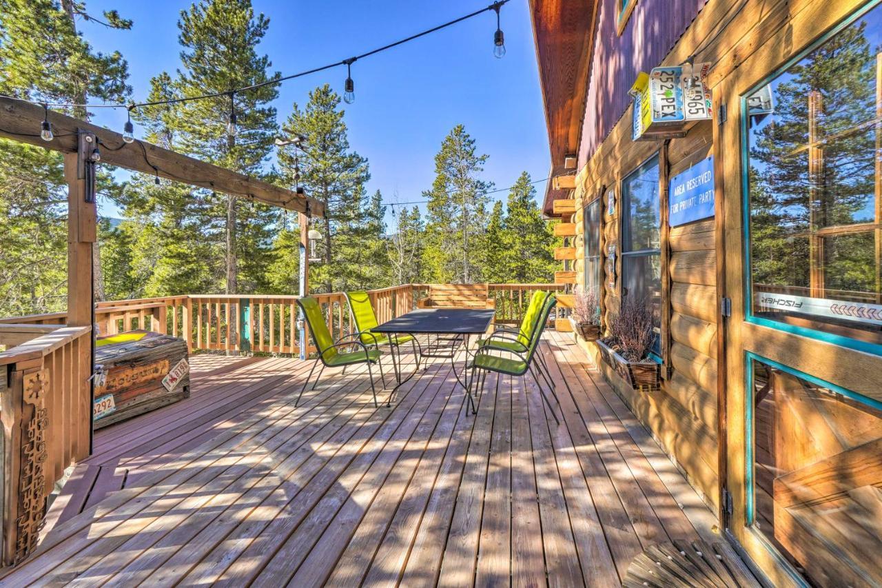 Secluded Black Hawk Log Cabin With Fire Pit! Екстер'єр фото
