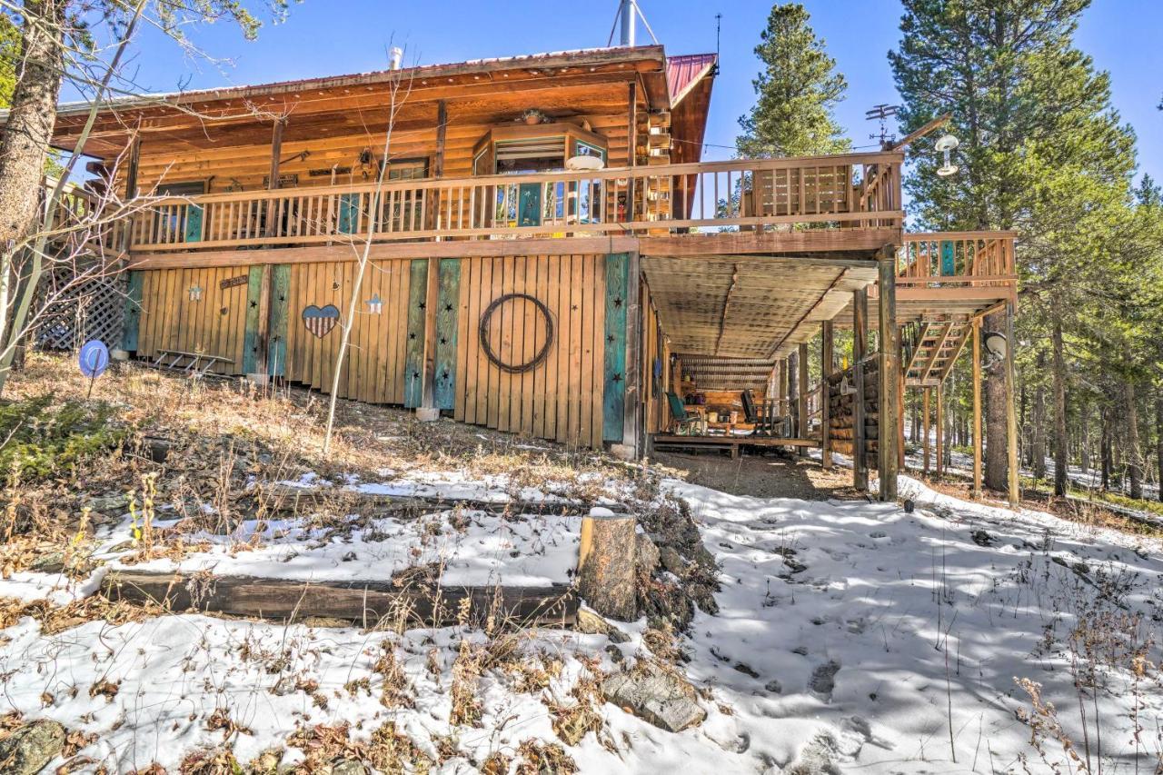 Secluded Black Hawk Log Cabin With Fire Pit! Екстер'єр фото